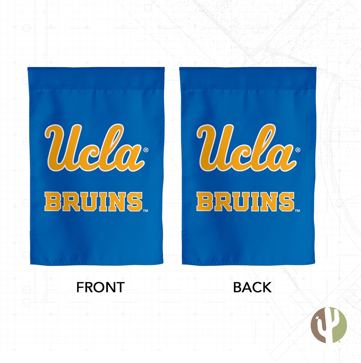 Desert Cactus UCLA Bruins Garden Flag – 19 x 12 Inch University of California Los Angeles Banner, for Outdoor Display and Events (Design C) - Image 2