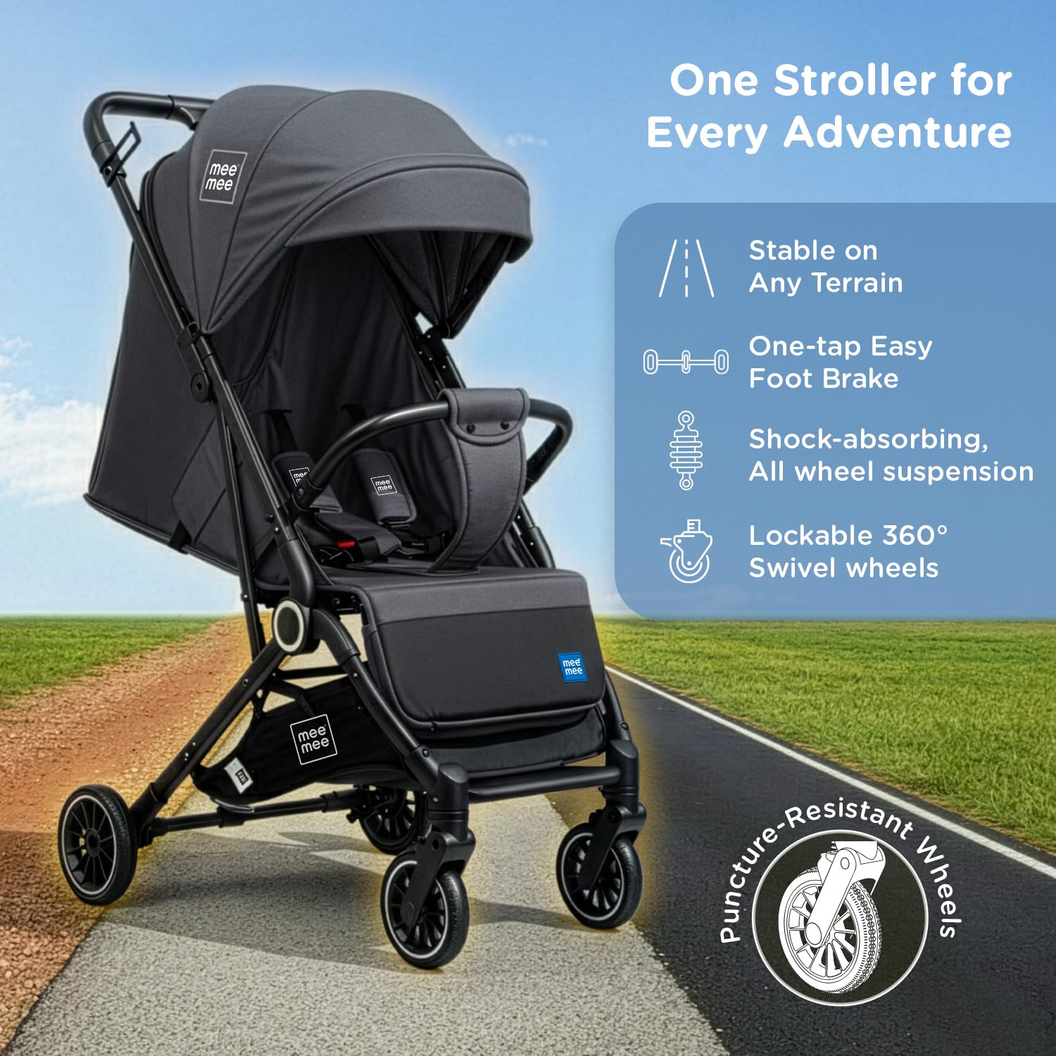Mee Mee Baby Haven: Lightweight Travel Stroller -6