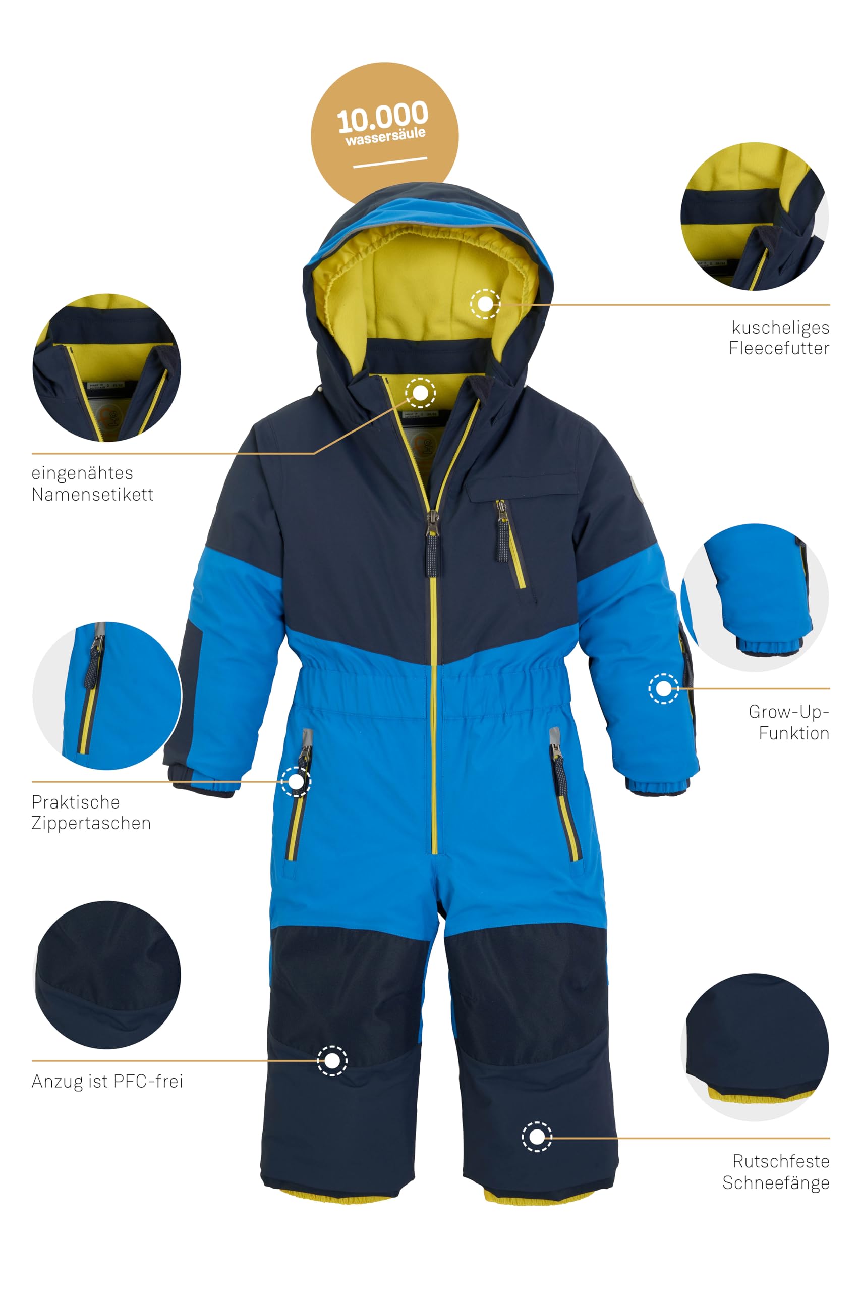 first instinct by killtec Unisex Fisw 32 Mns Onpc Skioverall/Schneeanzug mit Kapuze, wasserdicht (1er Pack)