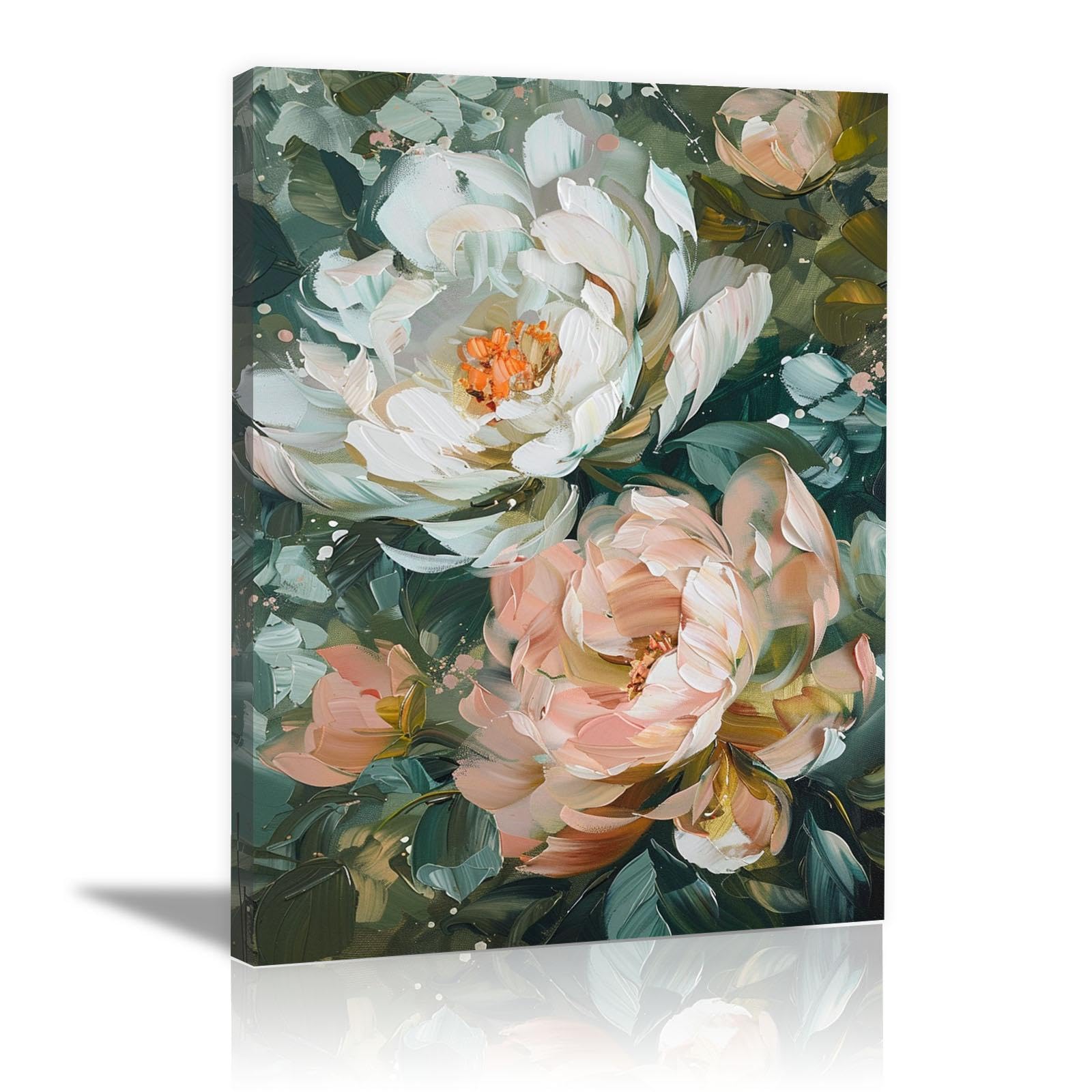 Tableau fleurs 40x60cm encadré pour salon et restaurant GFDJKHT - 8