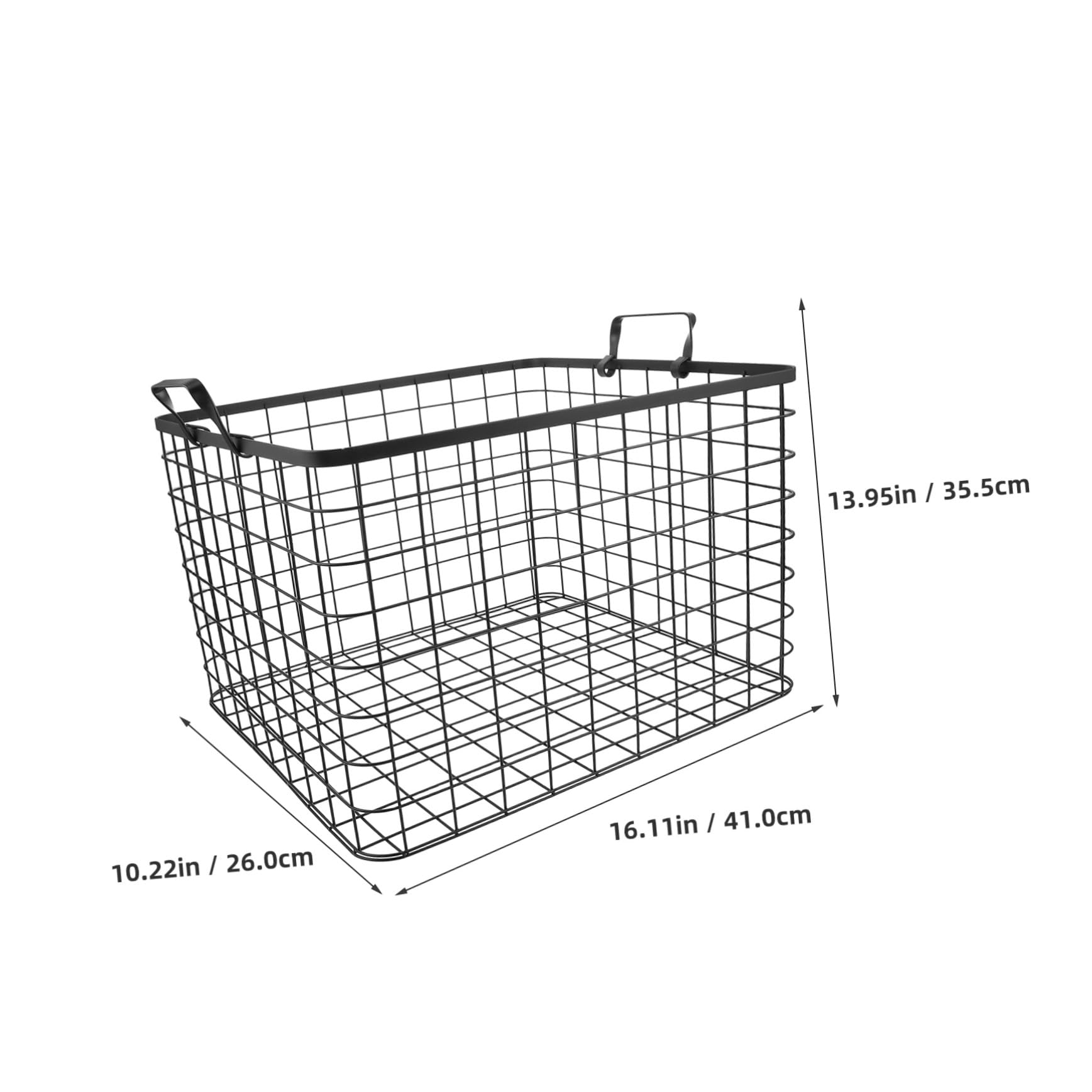 Cesta de Hierro Negra para Leña Asa, Diseño Abierto Clásico | Almacenamiento de Combustible, Uso Interior y Campamento, Forma de Cesta Elegante para Troncos