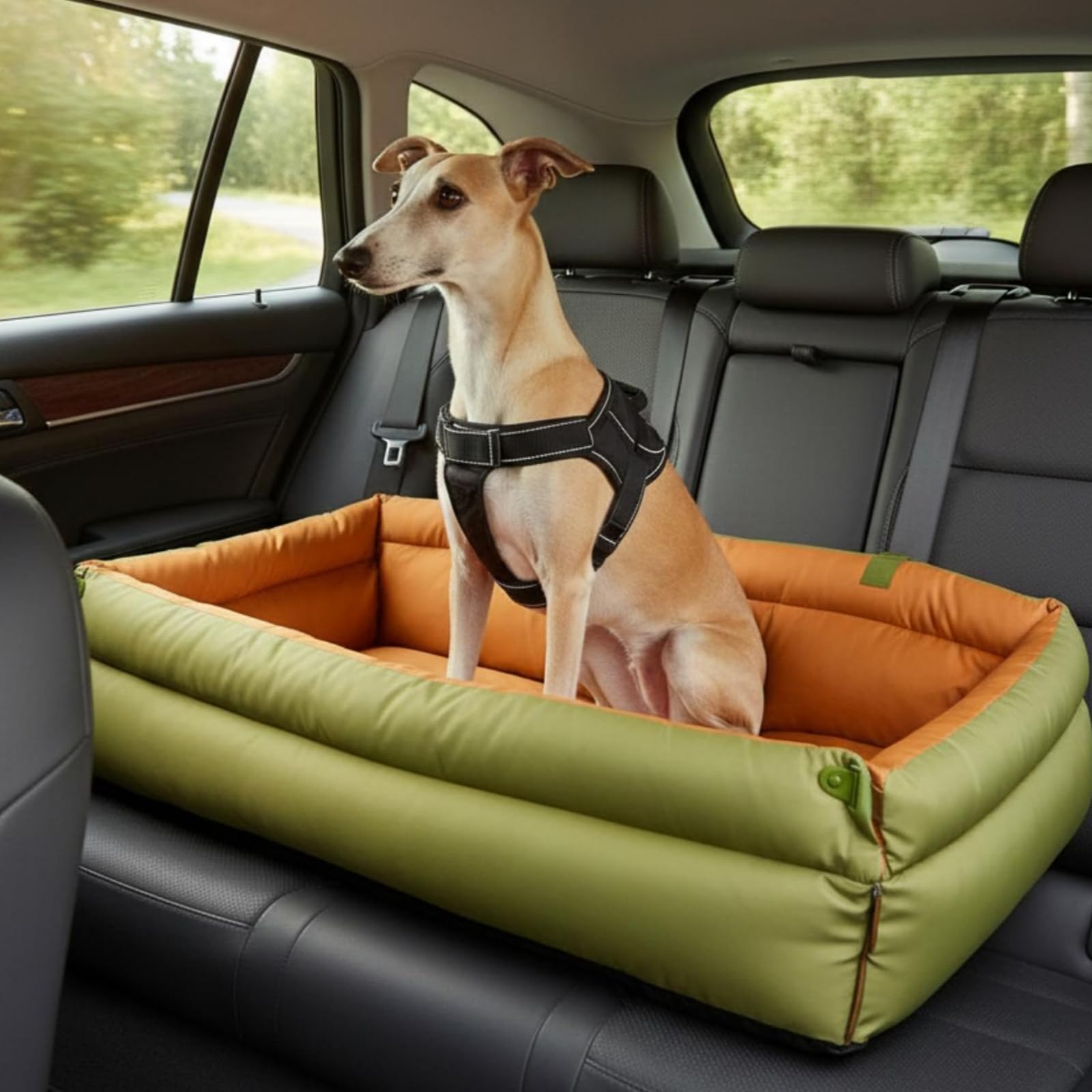 Cama con Asa Transporte Portátil, XL 115 × 54 × 31 Cm, Gris