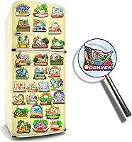 Vista 4 de Imán de madera para nevera de Denver Colorado, Estados Unidos, monumentos 3D, recuerdos coleccionables, decoración hecha a mano -1227