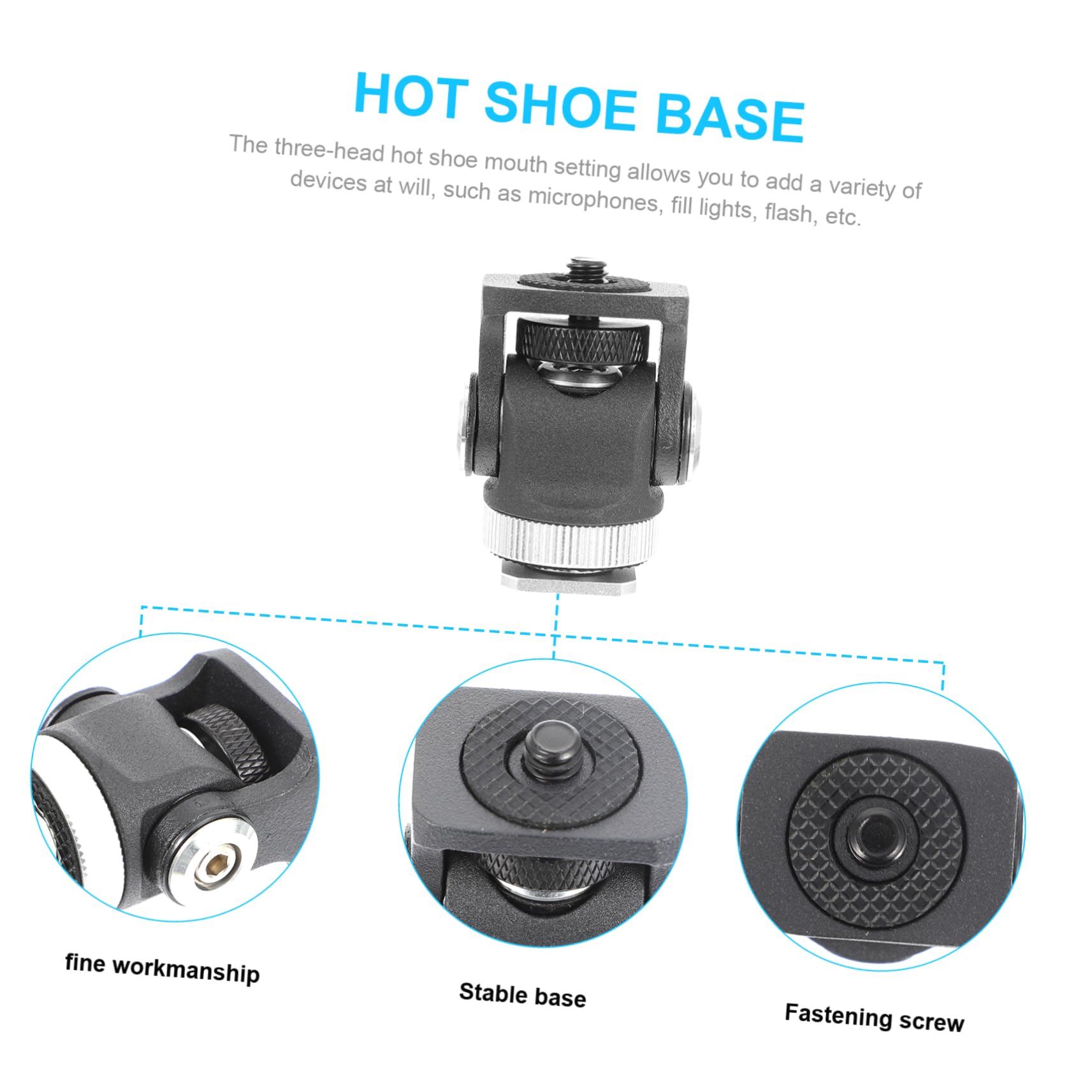 FELTECHELECTR Camera Gimbal Tripod Mini Ball Head Panoramic Head Mini Tripod Monitor Mini Ball Head Camera Tripods Tripod Head Mount Cell Phone Tripod Mini Ball Head Mount Aluminum Alloy Black