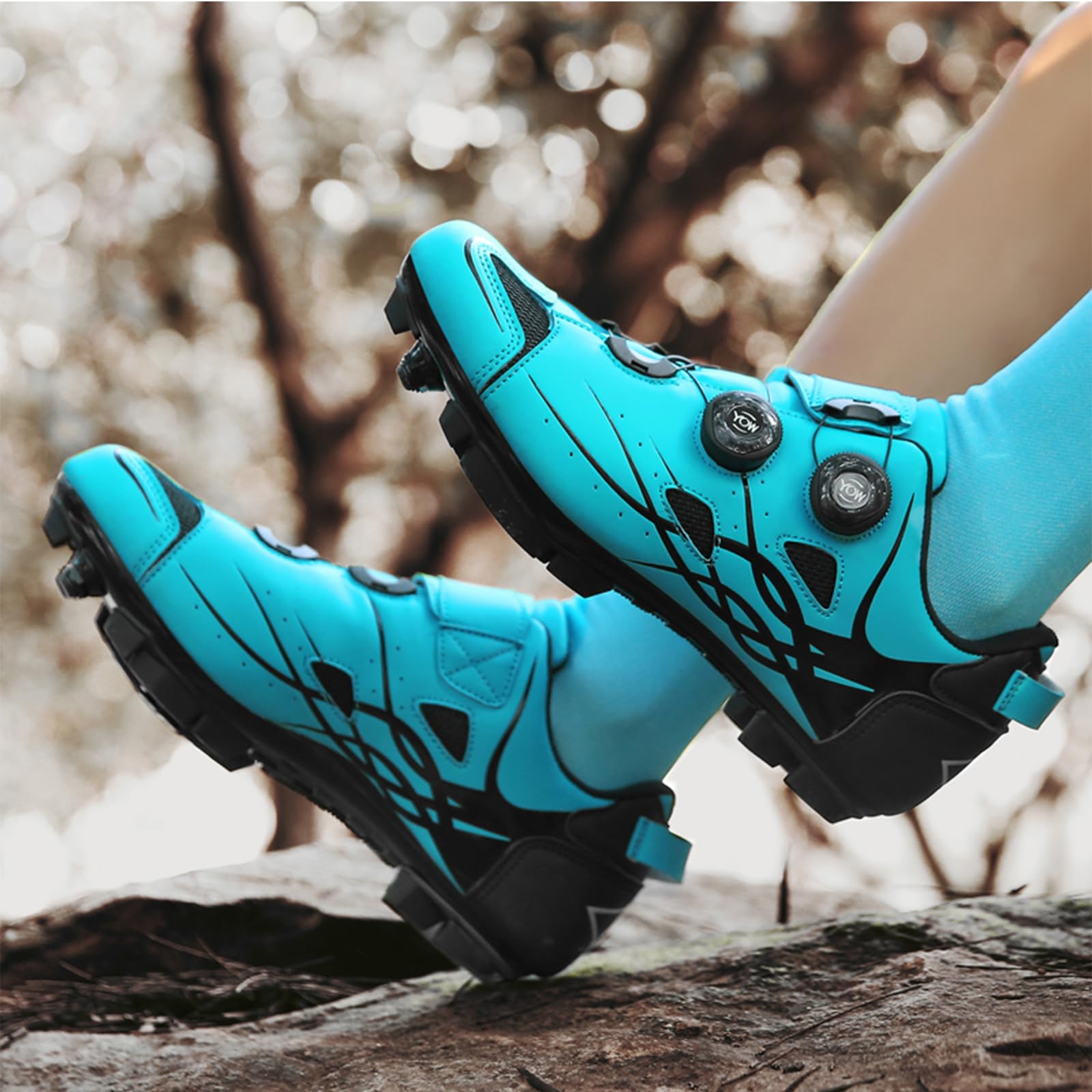 Zapatillas BTT para Hombre Zapatillas de MTB Transpirables y cómodas Compatibles con calas SPD de 2 Tornillos Incluidas, Calzado para Ciclismo al Aire Libre