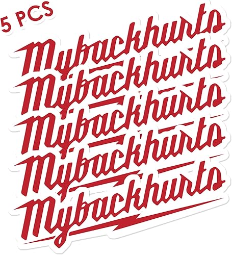 Calcomanías rojas de 5 x 5 pulgadas, 5 unidades para sombrero duro, caja de sombreros, caja de herramientas, botellas de agua, casco de soldadura,