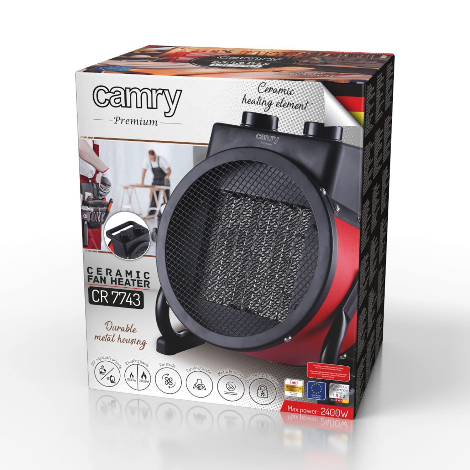 Camry CR 7743 Riscaldamento extra 2400W