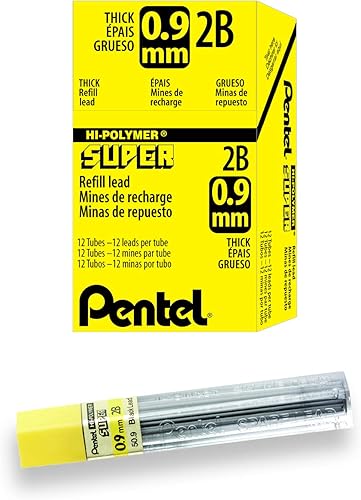 Pentel Hi-Polymer Super Minas de repuesto Gris Pentel Hi-Polymer Super Minas de repuesto Gris