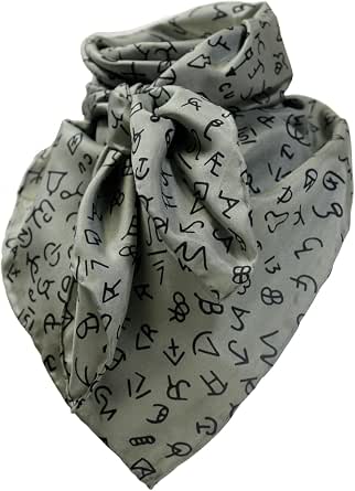 Foulard 100% Soie Wyoming Traders Wild Rag – Sud-Ouest Argenté – 34,5 X 34,5 Pouces