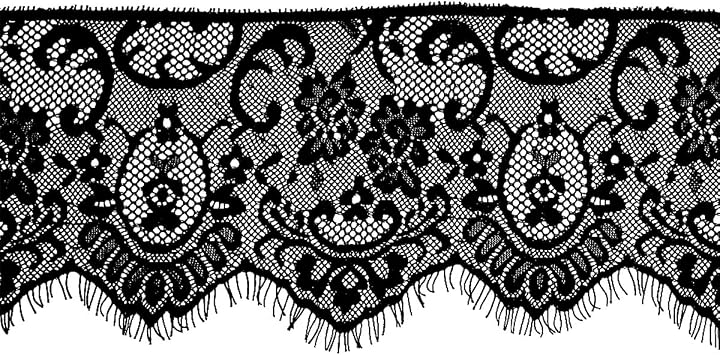 GLADFRESIT 3m Floral Lace Ribbon with Lace Edge and Embroidery Applique - Perfect for Sewing and Clothing Decoration Black