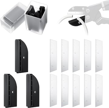 Feekoon 2-1/2" Replacement 10 Blades & 3 Anvils & 2 Storage Boxes, Cutting Tool Compatible with Craftsman Ronan Handi-Cut 301/330/37310/37300/37250
