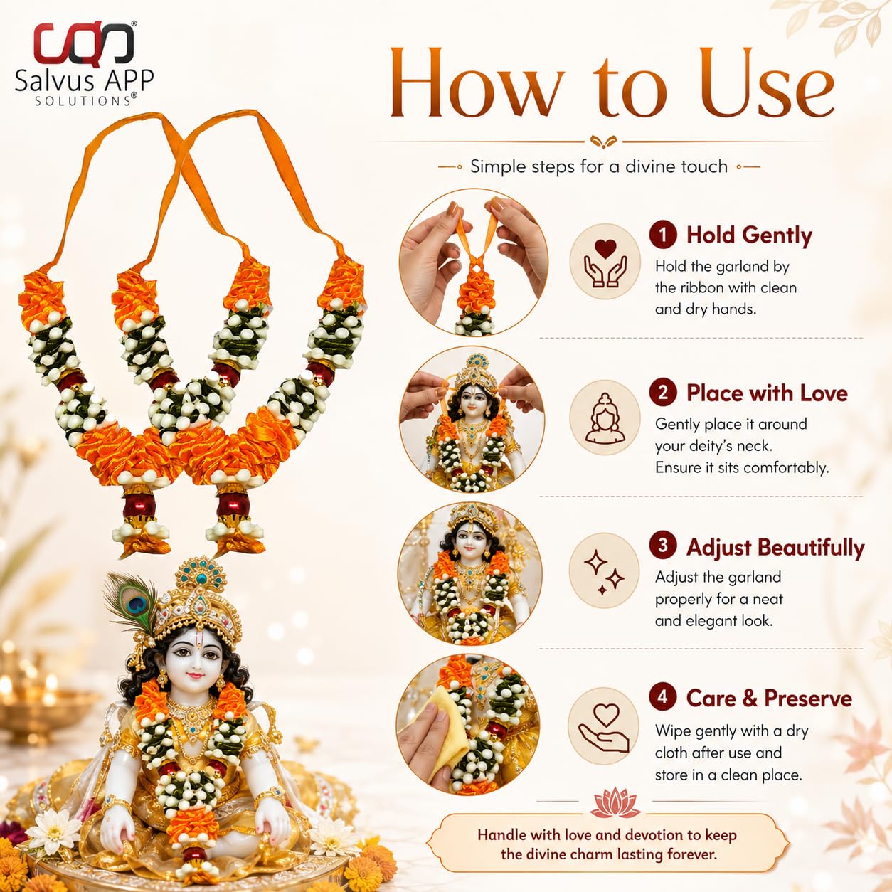 Multicolor Floral Garland for Idols - FREE SHIPPING -4