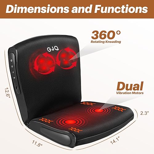 Miniatura 6 de Shiatsu - Silla masajeadora de cuello y espalda con calor, silla de masaje de cuerpo completo para aliviar el dolor de tejido profundo, almohadilla