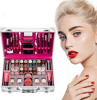 YAYAMIYA メイクアップセット 56点 フル美容化粧品 メイクセット ミラー付き メイクアップキット長持ち 高発色 防水 防汗 アイシャドウ 口紅 ペンシル プレストパウダー 化粧ブラシ 初心者 プロ コスメセット 人気 化粧品セット 携...