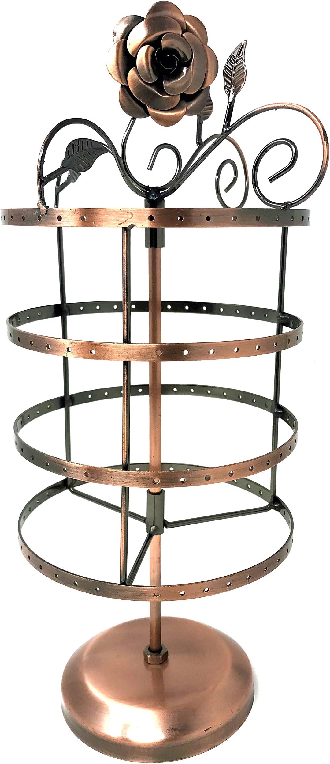 72 Pairs/144 Holes Rose on Top Rotating Earring Holder / Earring Tree / Earring Oraganizer / Earring Stand / Earring Display