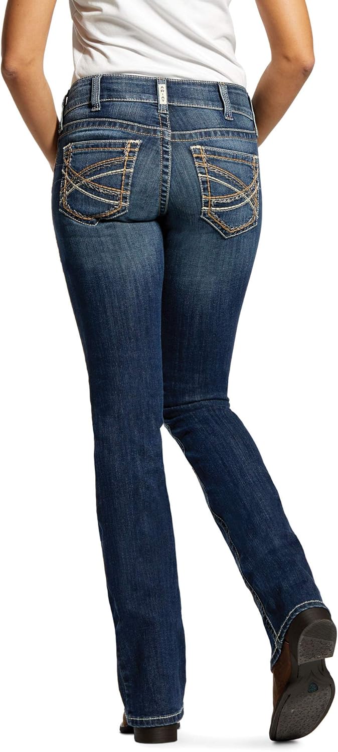 Ariat Womens R.e.a.l. Mid Rise Stretch Entwined Boot Cut JeanJeans - Image 2