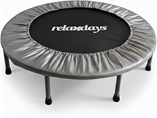 Relaxdays Indoor Trampolin, Ø 95 cm, faltbares Minitrampolin bis 100 kg, Sport & Gymnastik, Fitnesstrampolin, Farbwahl