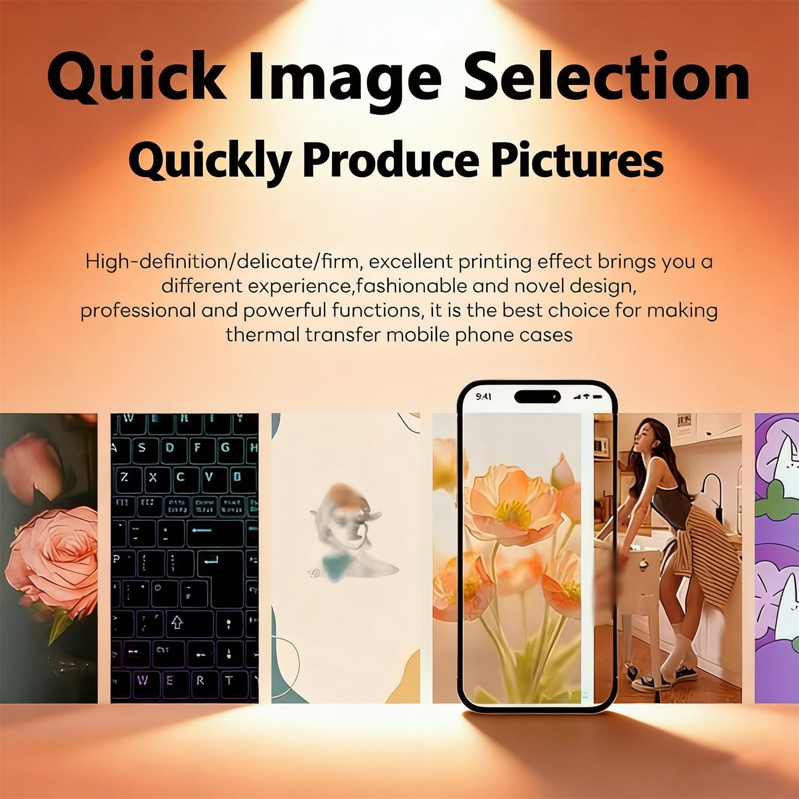 Pressa a Caldo per Sublimazione 3D per custodie Personalizzate per telefoni - Crea Regali fotografici Personalizzati, Kit di Avvio Completo con Macchina per Stampa Rapida e custodie HD