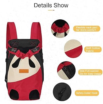 Puppy Sling Carrier, Hondendraagdoek, Pet Sling Mesh Pet Dog Carrier Verstelbare Rugzak Ademend Outdoor Reisproducten Tassen Voor Kleine Hond Kat Huisdier Rugzak (WIT, X-Large