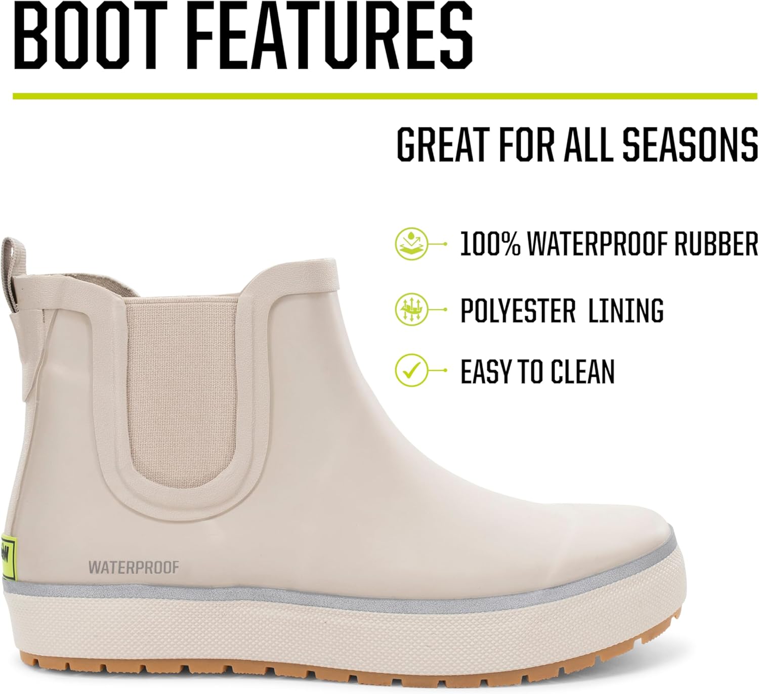 Western Chief Women's Waterproof Element Chelsea Rain Boot with Memory Foam Insole and Slip-Resistant Outsole – Durable and Comfortable for Rainy Days