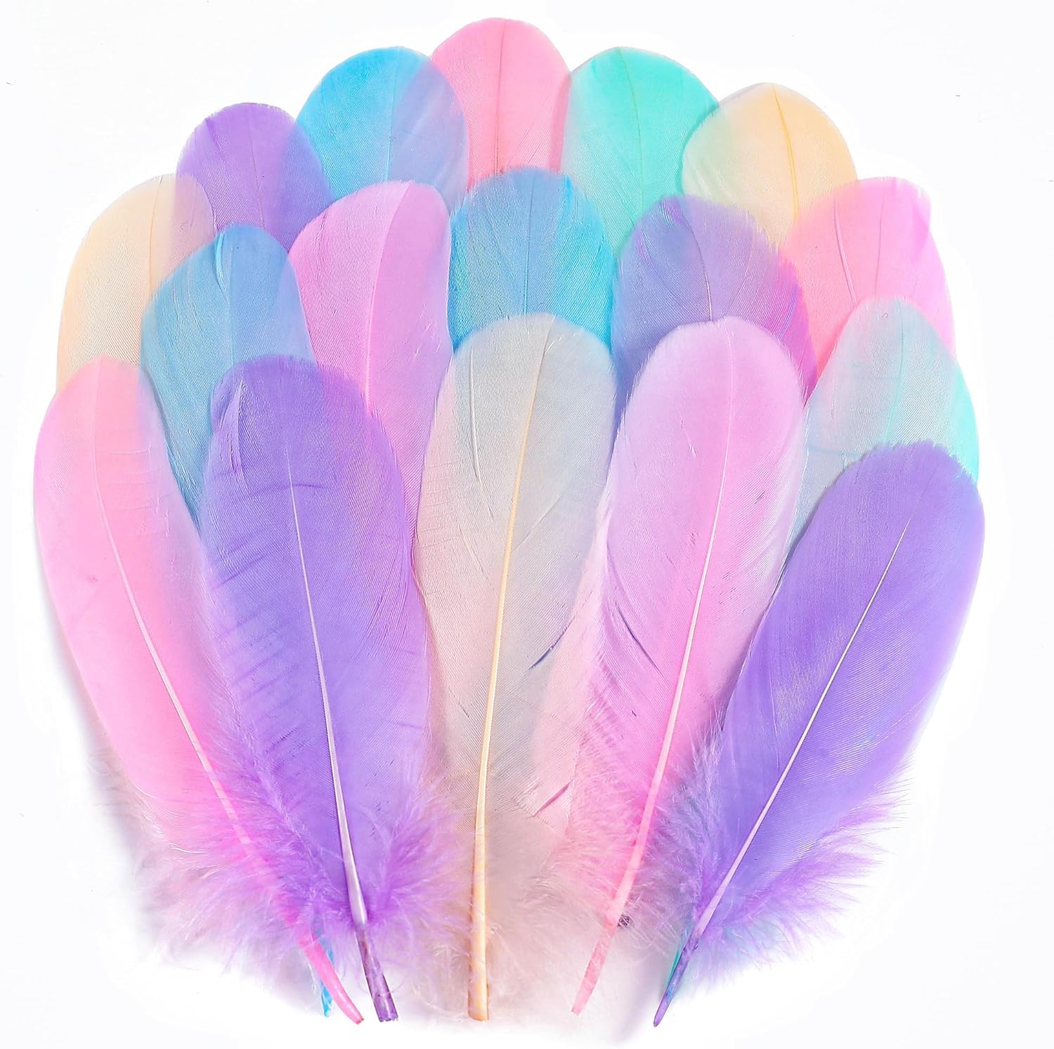 200PCS Feather, eather Pack of 200, Macaron Mixed Color Feathers for Party Decorations, Costume Accessories, and Festive Crafts, 2 Pack Bulk Supply (Formal Style)-image-8
