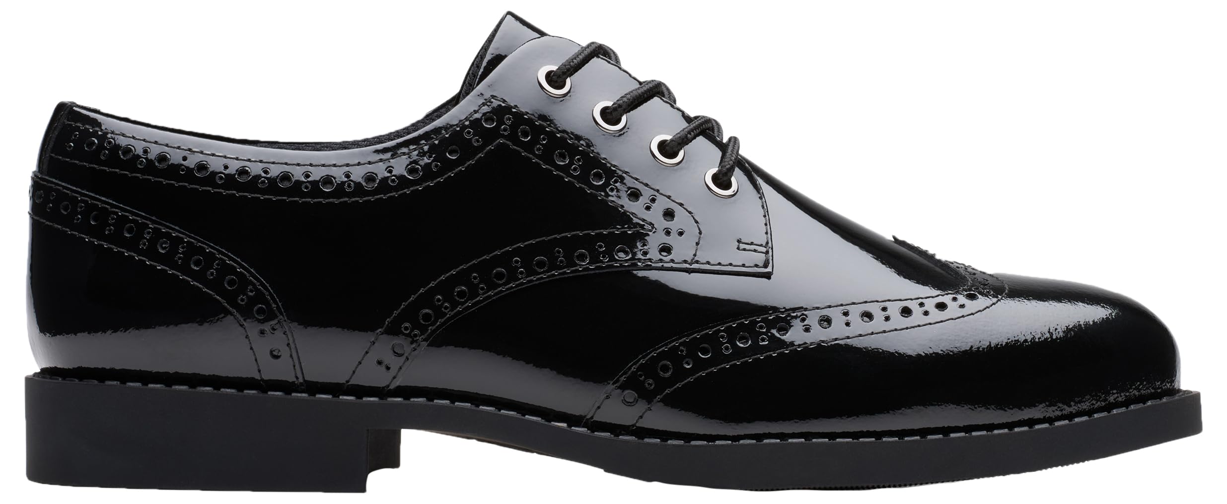 Clarks Tapa Pure Y. Childrens Black Pat, 6.5