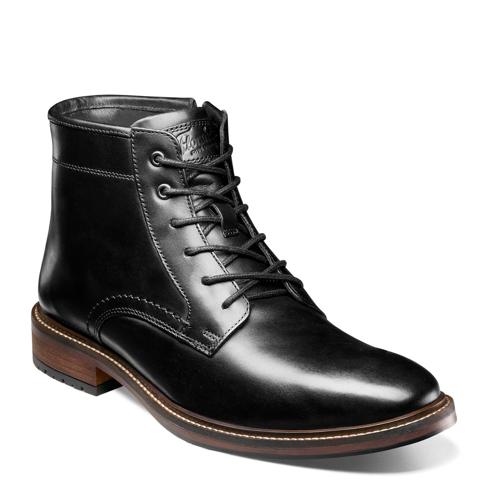 Florsheim Mens, Forge Plain Toe Lace Boot Black