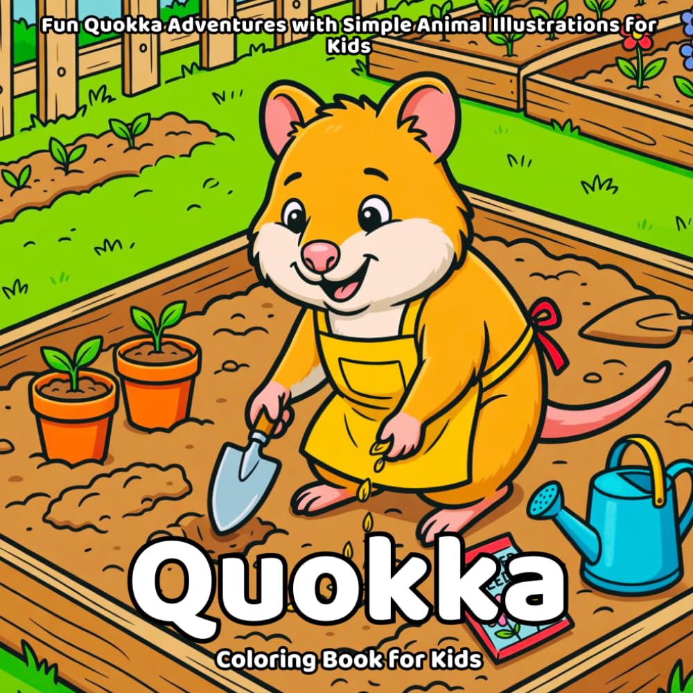Quokka Coloring Book: Fun Quokka Adventures with Simple Animal Illustrations for Kids