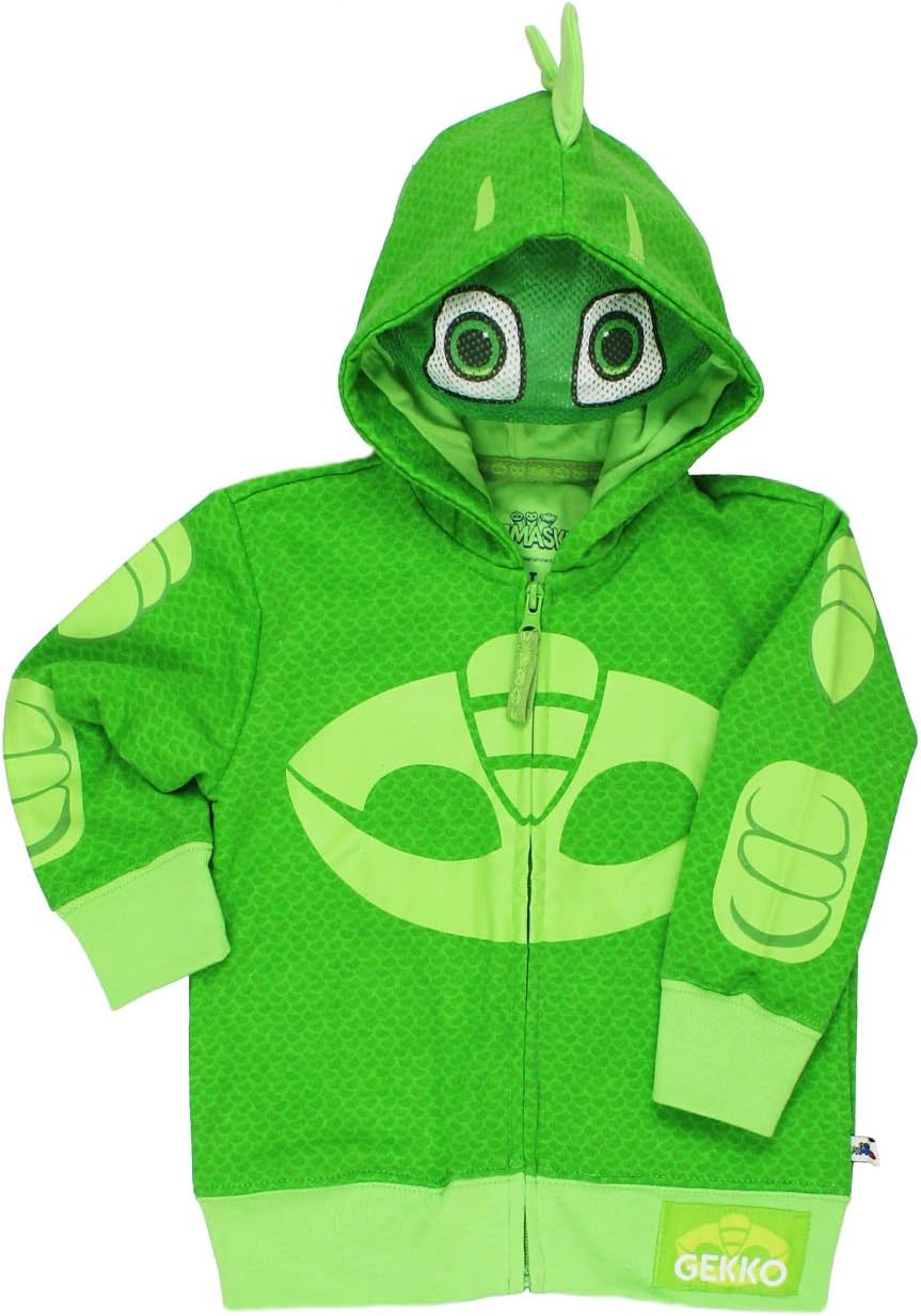 PJ Masks Boys' Gekko Catboy Costume Hoodie Sweatshirt With Mesh Mask