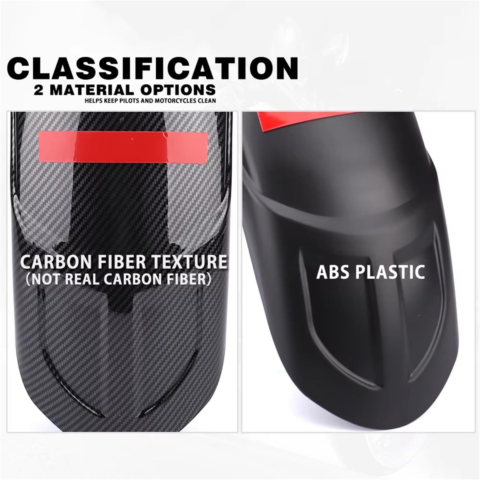 Per Kawasaki Per VERSYS 650 2010-2024 Per Versys1000 2012-2023 Moto Parafango Anteriore Splash Guard Copertura In Fibra Di Carbonio ABS