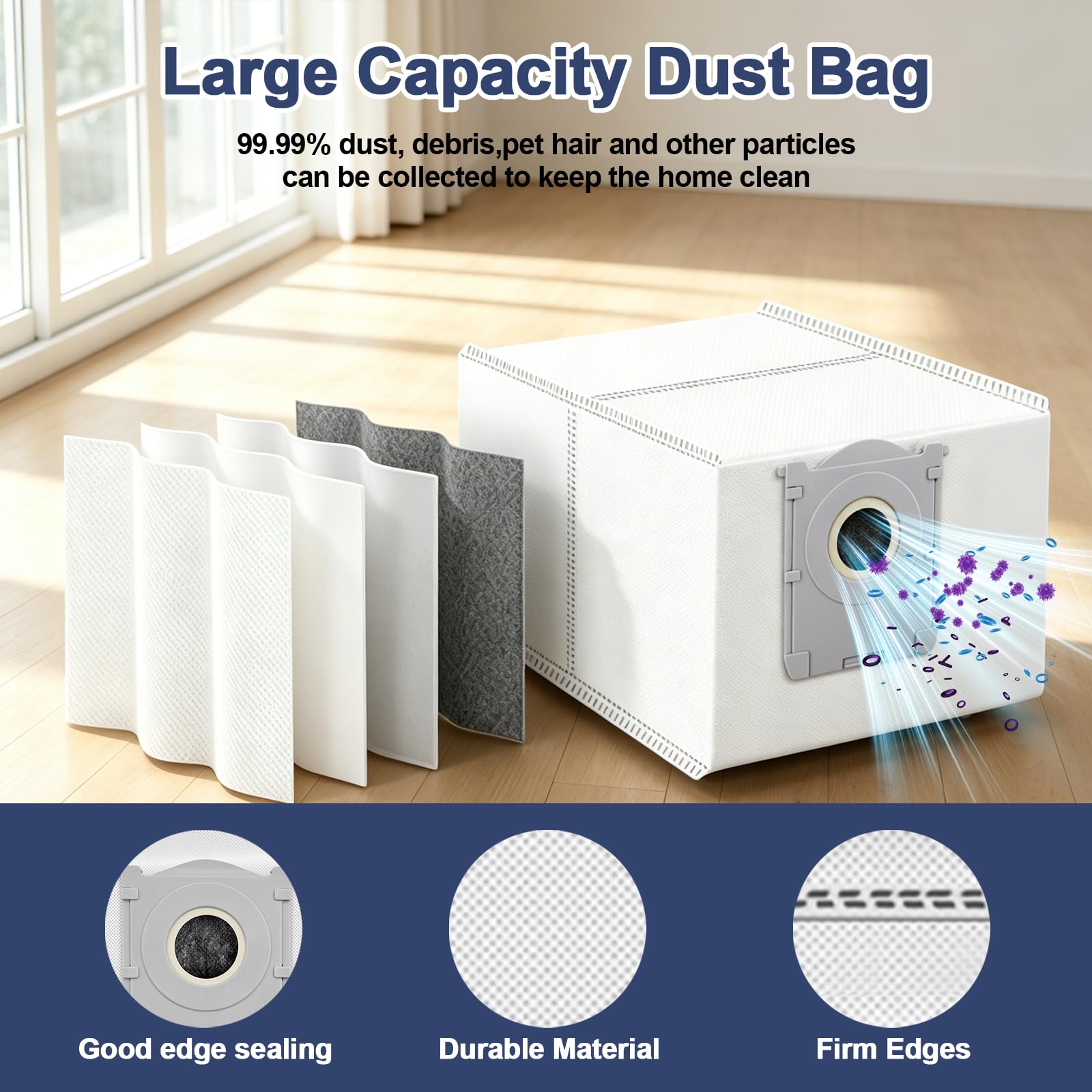 Zubehör für ECOVACS DEEBOT T90 Omni/T90 PRO Omni/X12 PRO Omni Roboterstaubsauger Ersatzteile 23er-Pack 2 Hauptbürste, 4 Filter, 6 Seitenbürsten, 2 Walzenmopps, 6 Beutel, 1 Stoßleiste