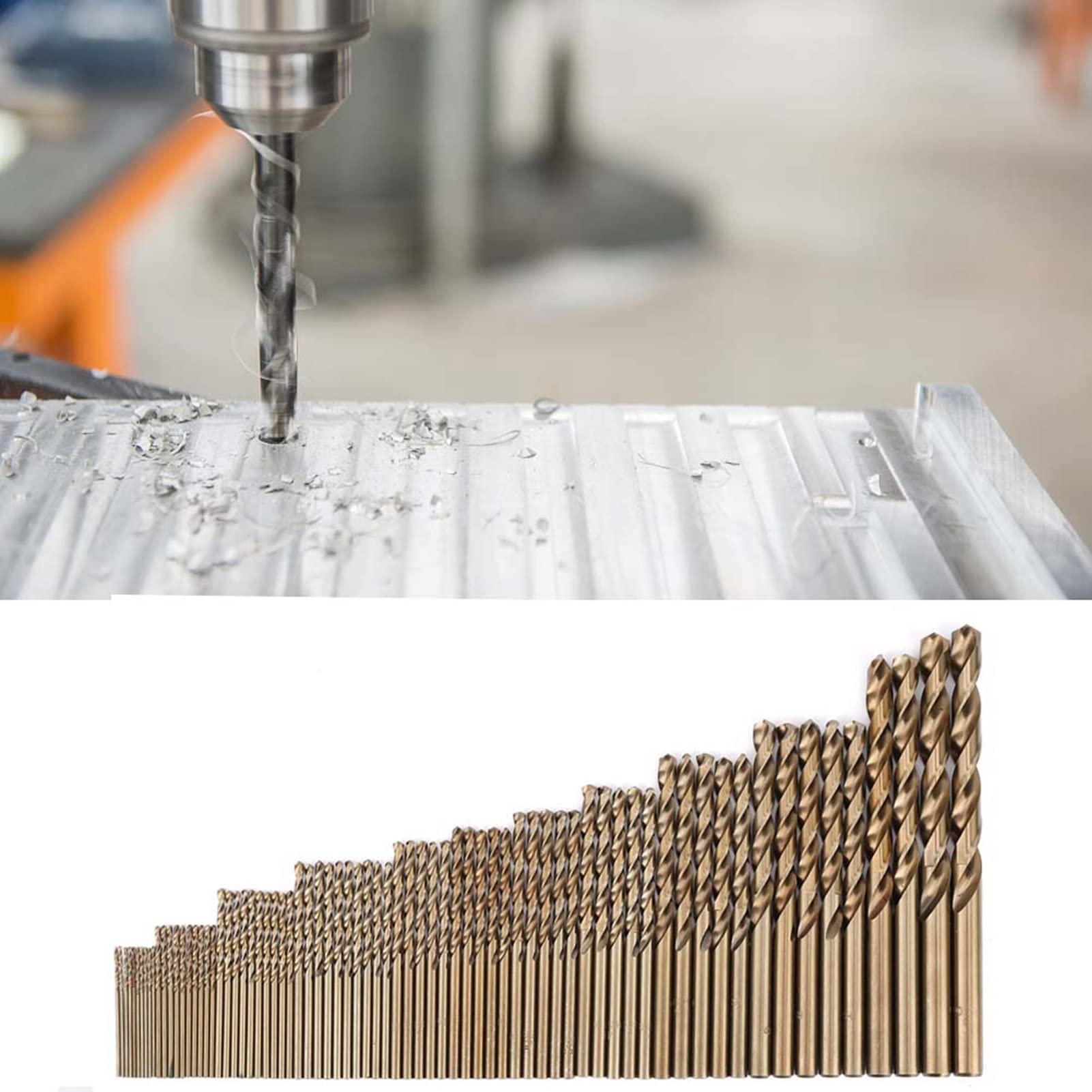 Artillery Set di Punte da Trapano, 74 Pezzi M35 HSS Set di Punte Elicoidali al Cobalto, 1,0-8,0 mm 135 Gradi Punte al Cobalto HSS in Acciaio Rapido per Metallo, Legno e Plastica