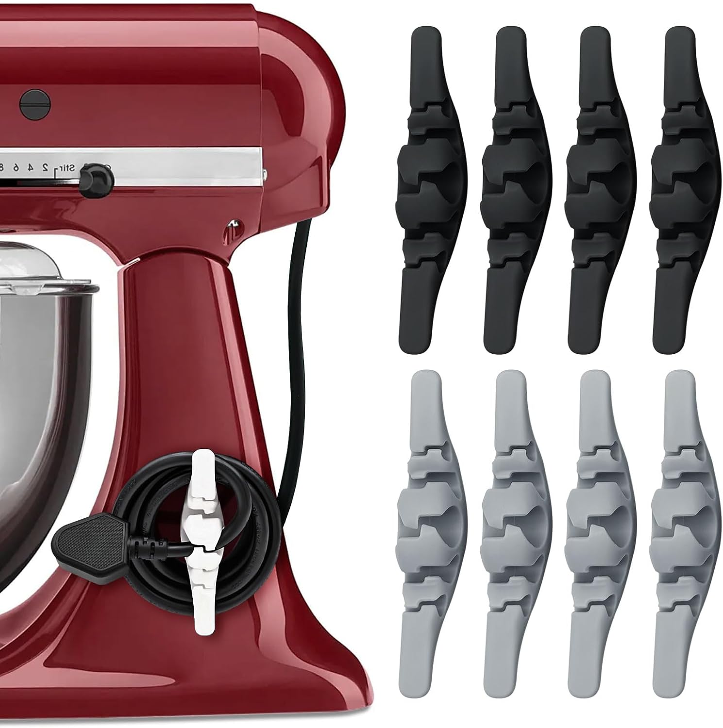 Cord Organizer for Appliances,Wire Organizers for Appliances, Kitchen Appliance Cord Organizer for Mixer,Blender,Coffee Maker,Pressure Cooker,Must-Have Kitchen Accessories for Daily Life（8 Packs）