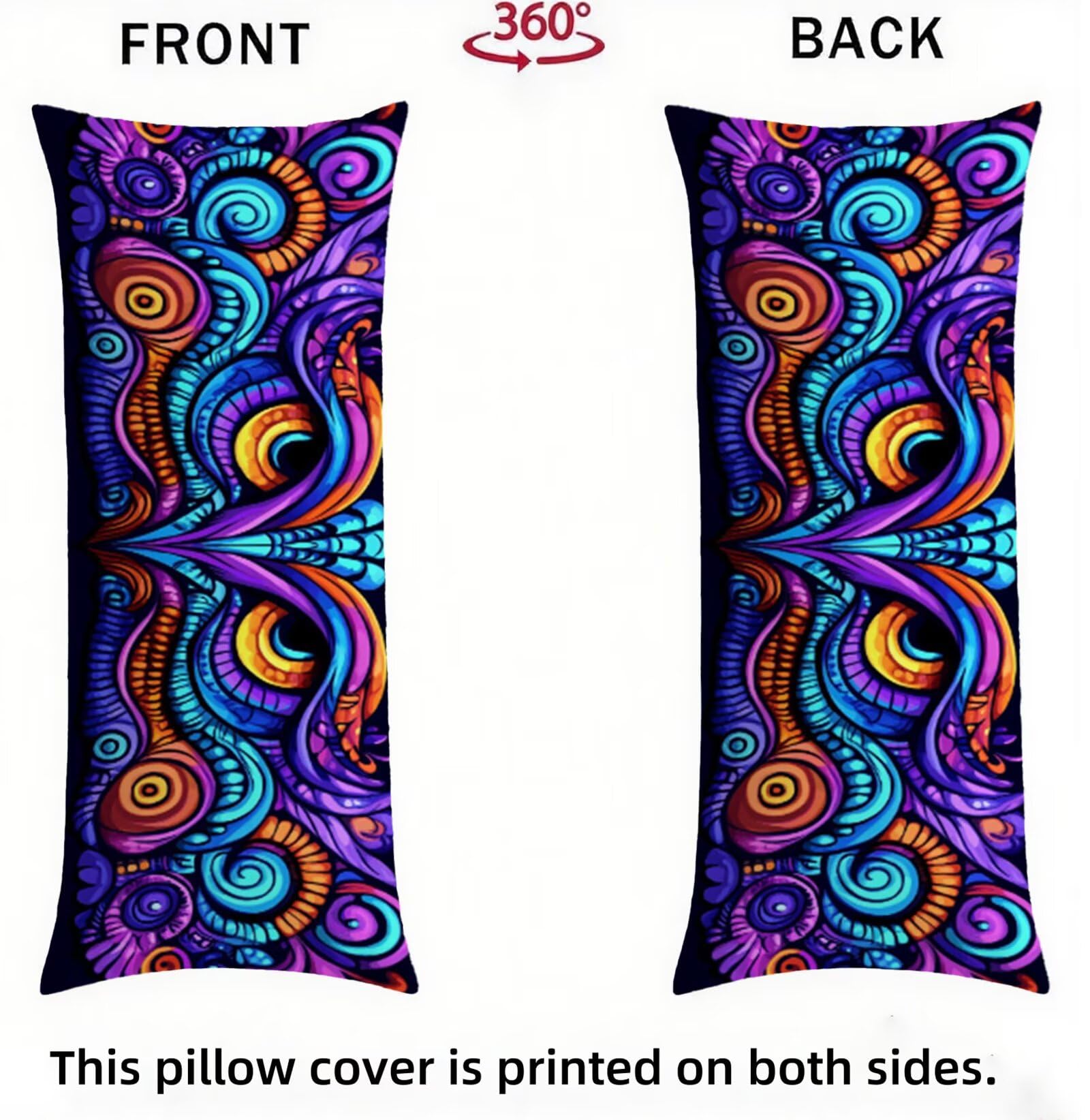 Poszewka na poduszkę 180 cm Sen Poszewka na poduszkę 60 x 180 cm, Mandala Poszewki na poduszki Miękkie Pościel Poprawiają jakość snu, z niewidocznym zamkiem błyskawicznym, Wystrój domu na sofę R-3080