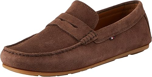 Tommy Hilfiger Men Loafers Suede, Brown (Cocoa), 40 - 1