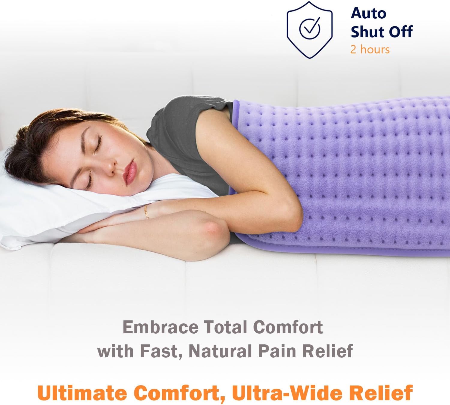 Ultra-Wide Microplush Heating Pad - 20"x24" Electric Heating Pad for Back, Neck, Shoulder Pain and Cramps - Moist Heat Option, Machine Washable, Auto-Off - Gifts for Women, Mom, Grandma, Wife 20"x24" Women Gifts