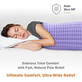 Ultra-Wide Microplush Heating Pad - 20x24 Electric Heating Pad for Back, Neck, Shoulder Pain and Cramps - Moist Heat Option, Machine Washable, Auto-Off - Gifts for Women, Mom, Grandma, Wife