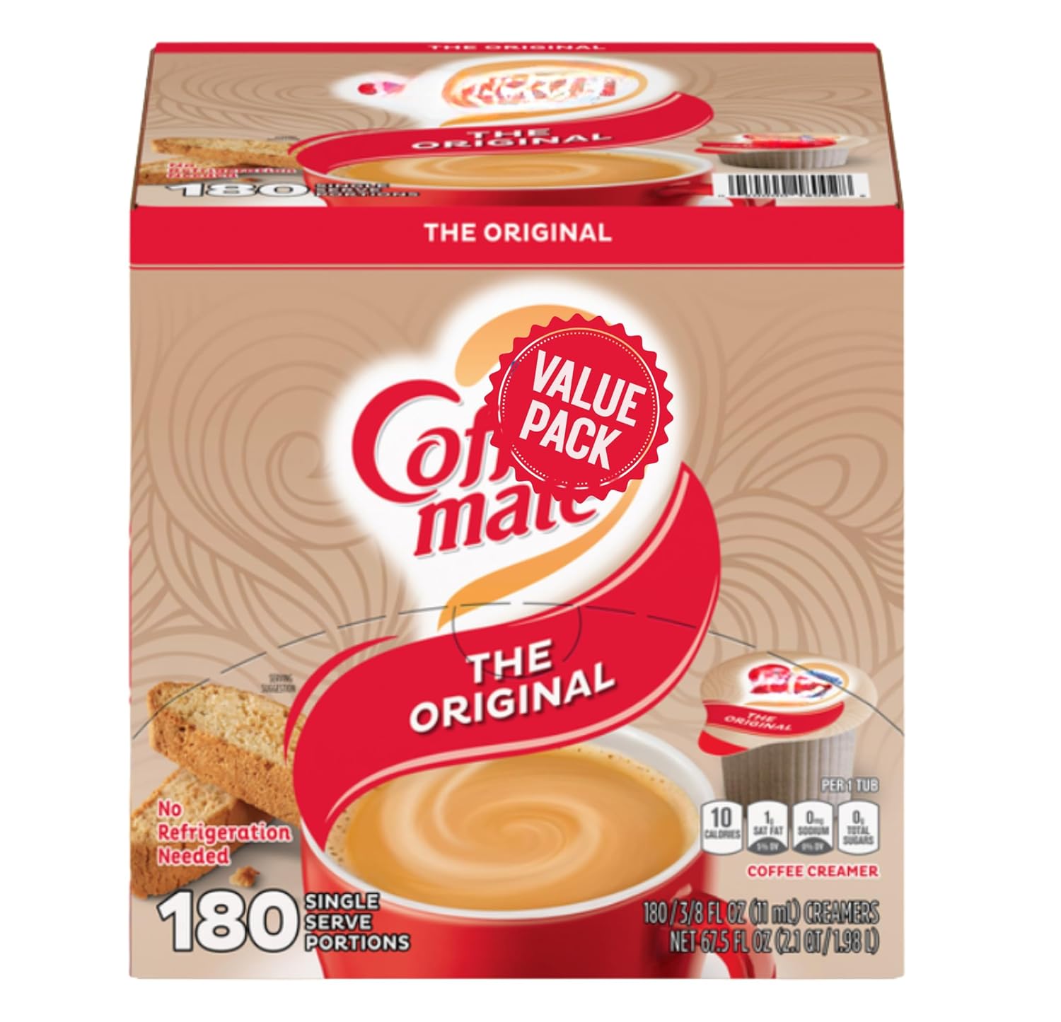 Original Coffee Creamer Singles, Non-Dairy, 180 ct.