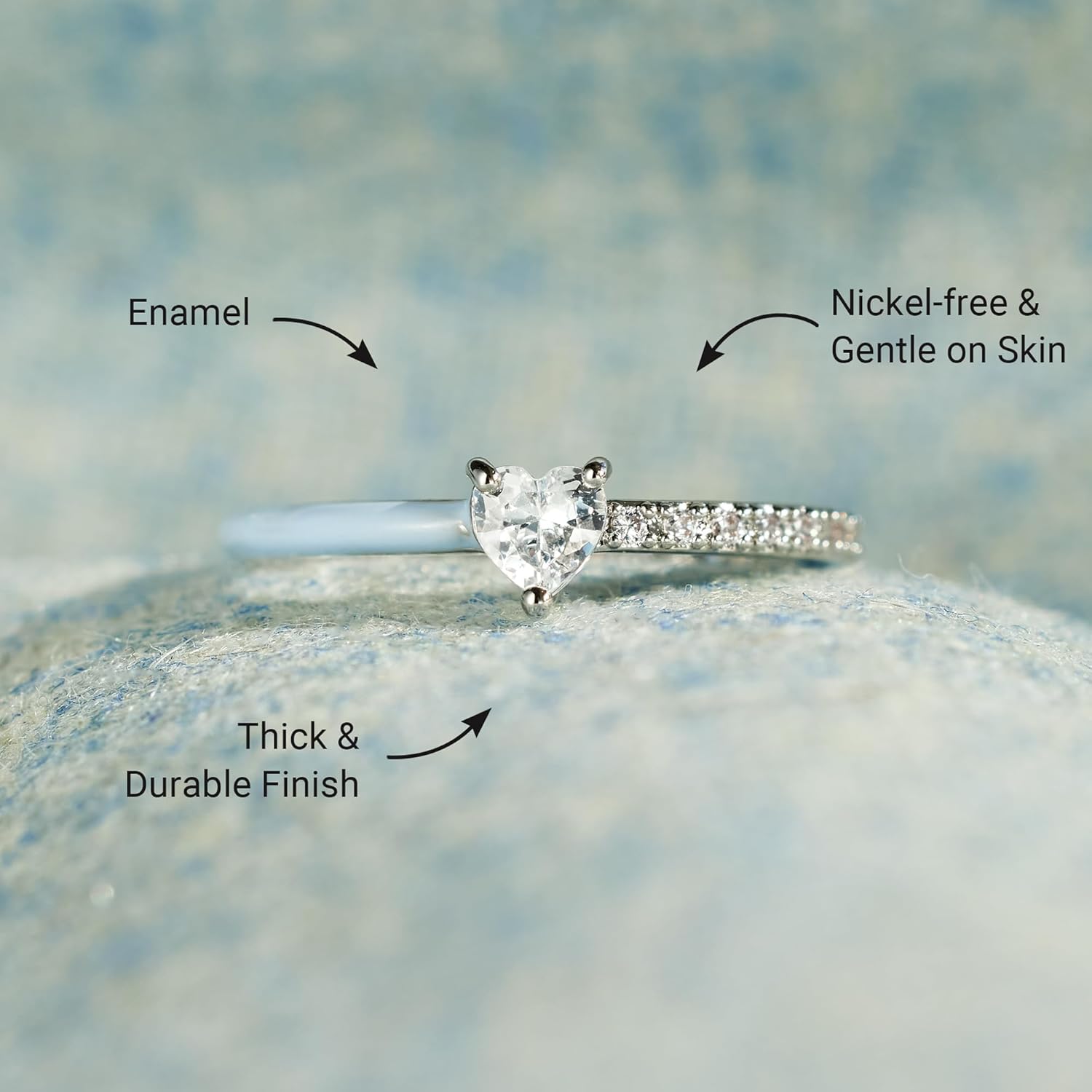 STORYJEWELLERY Two Tone Knot Ring, Gold and Silver Plated Rings for Women, Mixed Metal Ring, Heart Purity Rings, Gifts for Women - Image 4