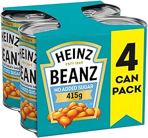 Heinz No Added Sugar Baked Beans 4x415 g