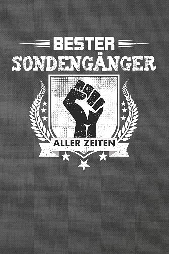 Bester Sondengänger Aller Zeiten: Kariertes Notizbuch mit 120 Seiten zum festhalten für alle Notizen, Termine, Listen und vieles mehr - Ebenfalls eine tolle und lustige Geschenkidee