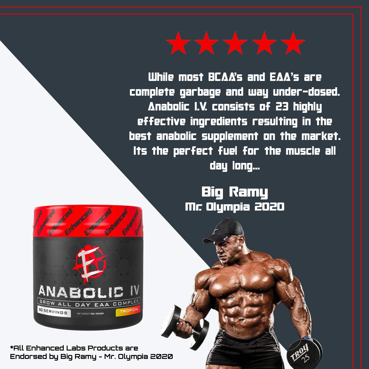 Enhanced Labs Anabolic IV Essential Amino Acid EAAS & BCCA Supplement