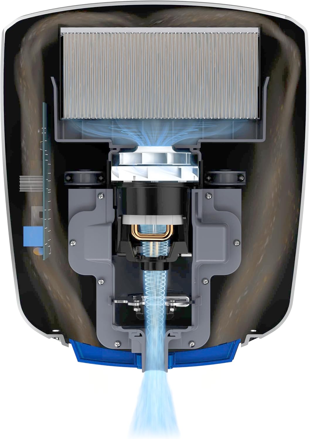 HEPA-Filtered VERDEdri, Brushed S/S, Surface-Mounted ADA Compliant, Energy-Efficient High-Speed Dryer, Universal Volt