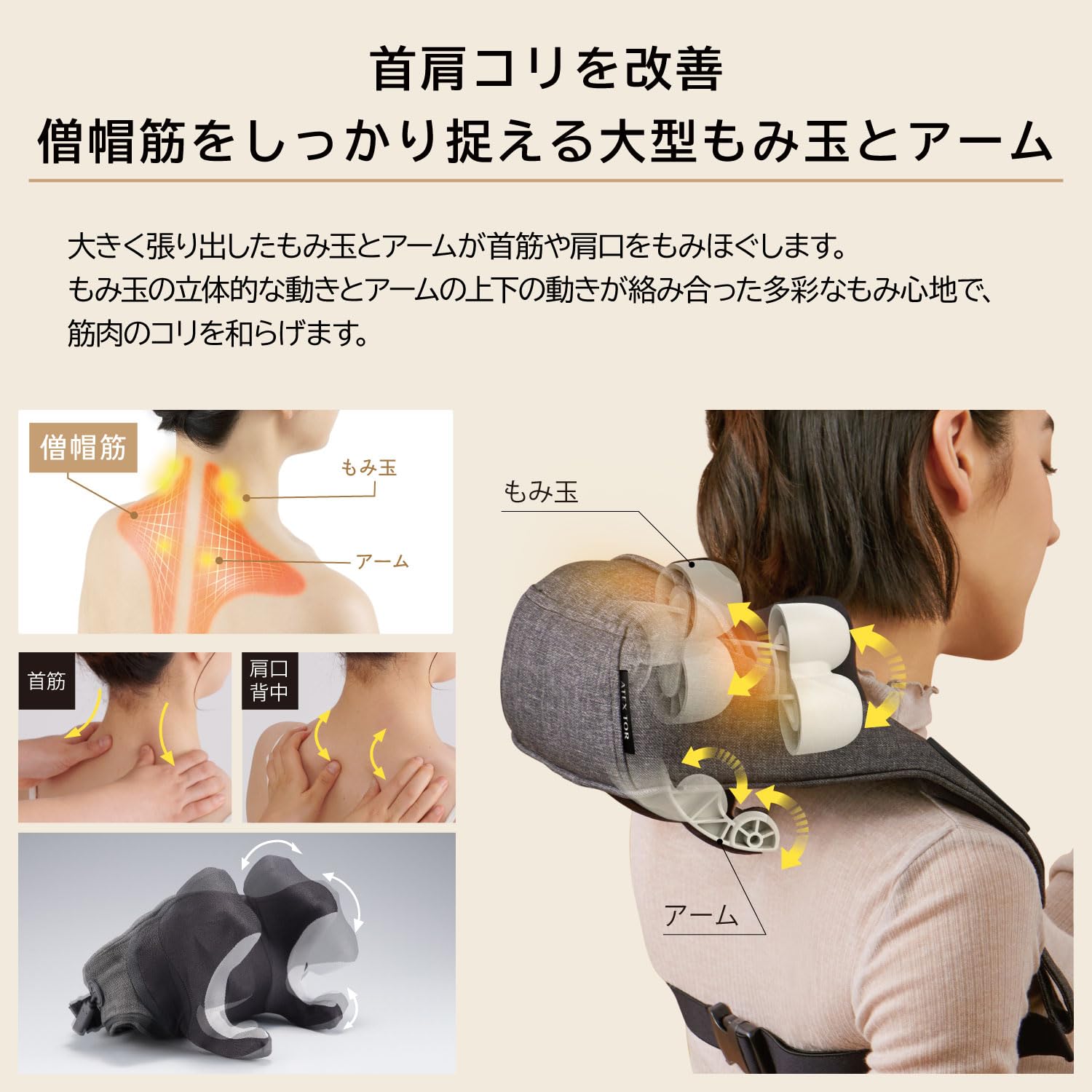 Amazon.co.jp: アテックス マッサージ器 ルルド ネック