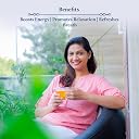 Blue Nectar Green Tea Leaves with Delectable Mint Flavor | Refreshing All Occasion Tea | Air-Tight Glass Jar with Free Tea Infuser (65g) gallery image