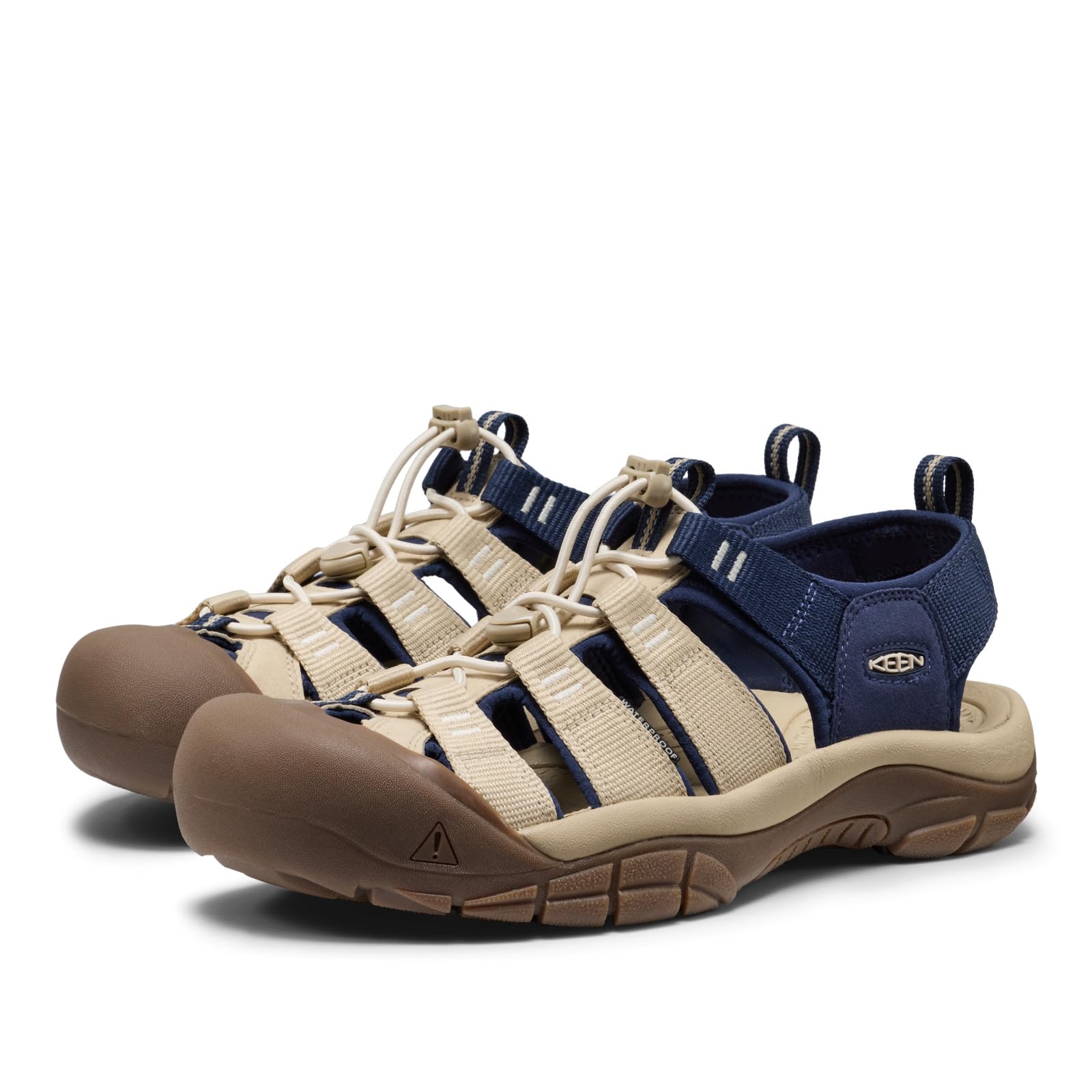 KEEN Sandalo da uomo Newport H2 con punta chiusa, Safari a tre blocchi, 39.5 EU