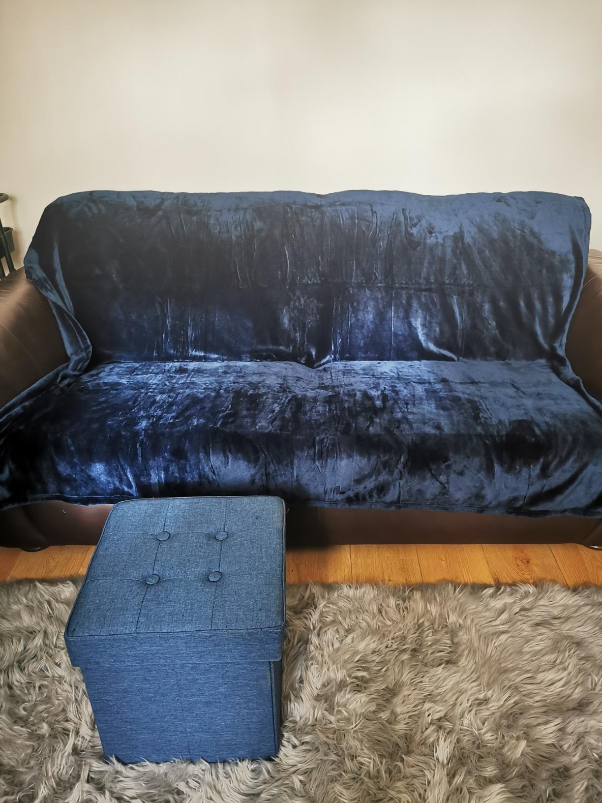 Hansleep Fleece Blanket Sofa Throw Extra Large Black Throw Fluffy