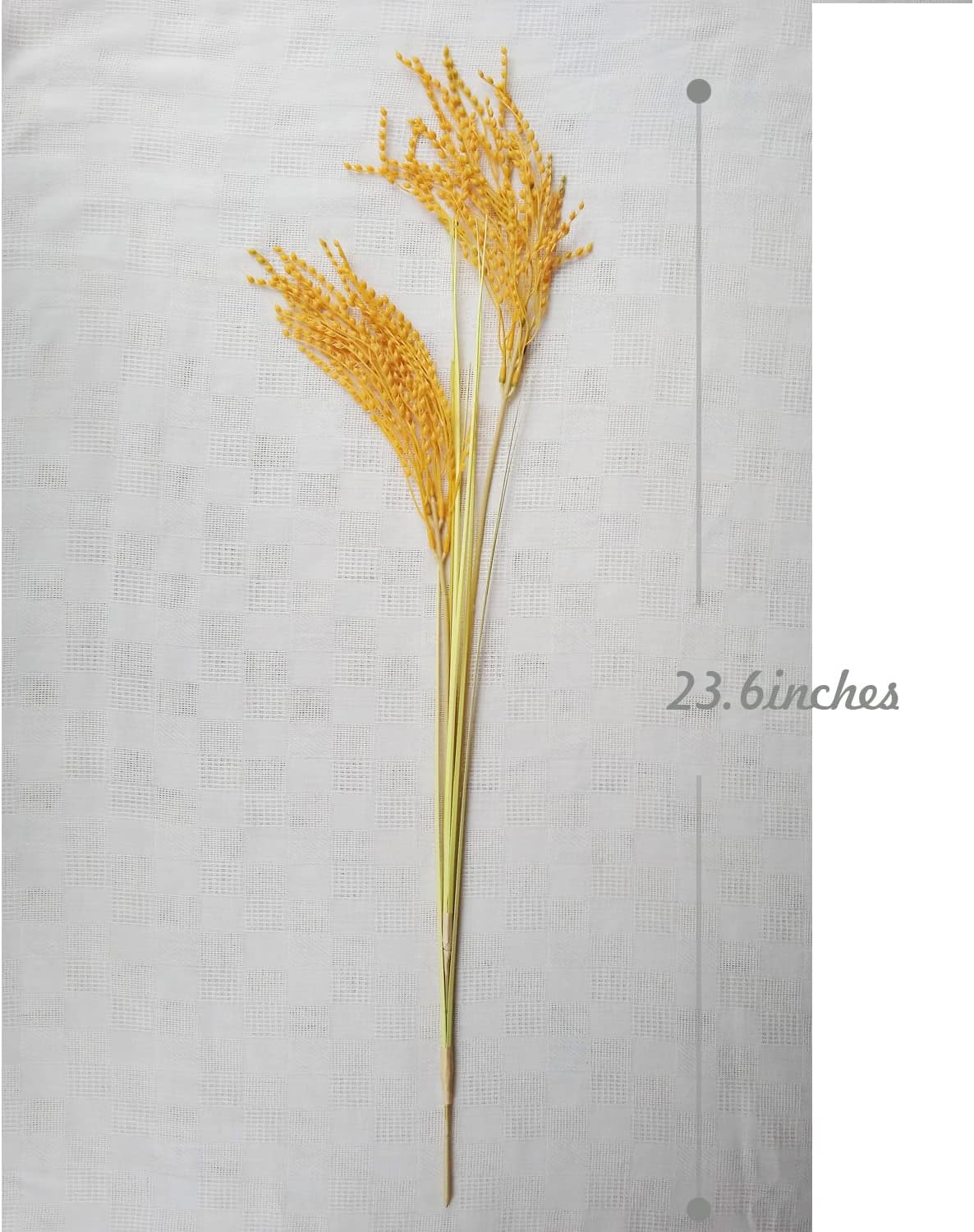 Fake Grain Plant Artificial Paddy Rice Flowers Yellow Natural Plants for Home Office Hall Shop Window Garden Decoration (12 Packs 23.6inches) - Image 8