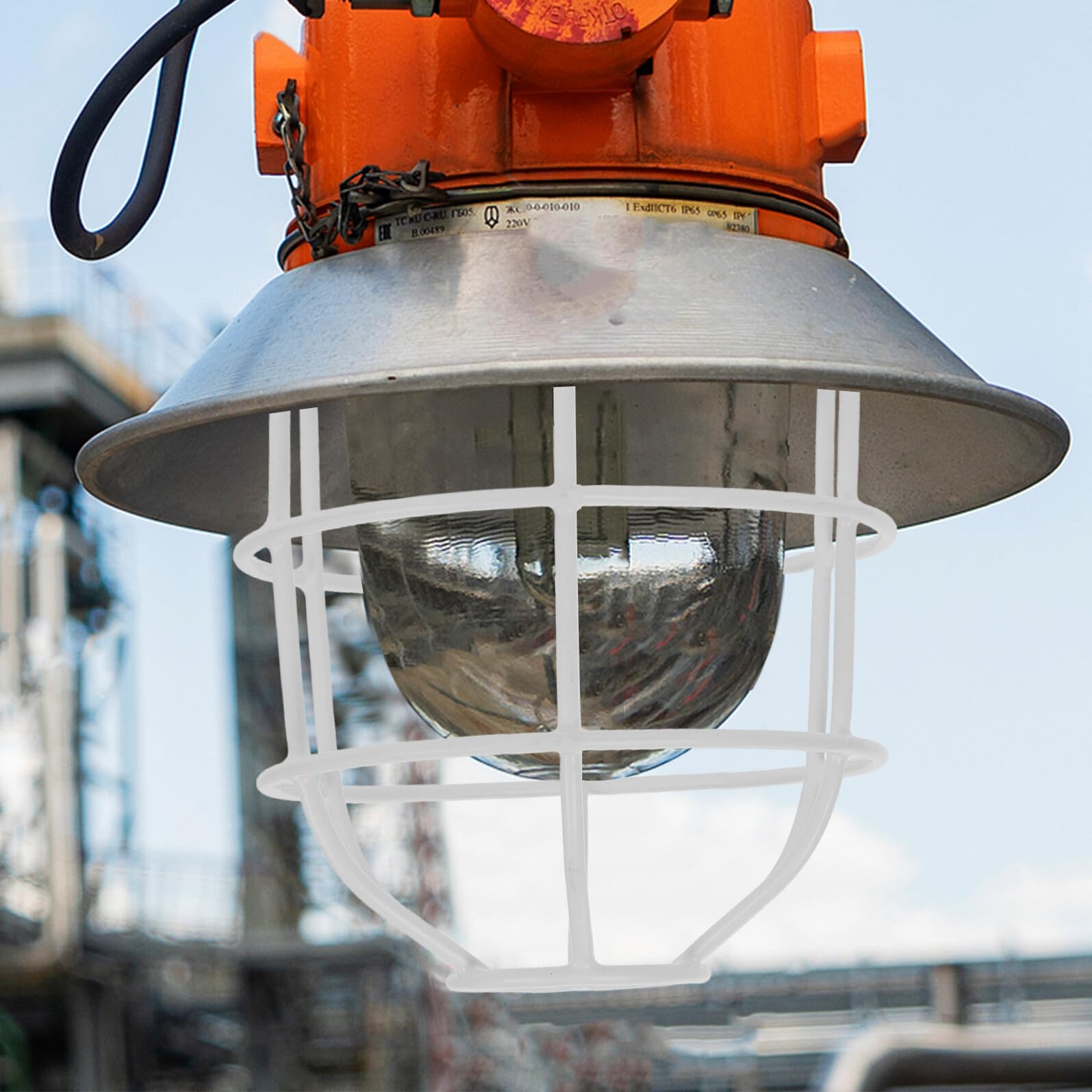 Gabbia Protettiva per in Acciaio Inossidabile Paraluce Industriale Antiurto per Illuminazione Officina Fattoria e Custodia Resistente e Versatile per Lampade
