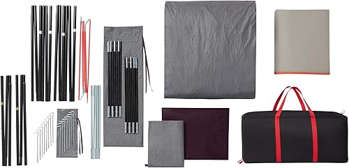 Miniatura 8 de Coleman Skylodge 10-Person Family Tent, Weatherproof XL Tent with Rainfly & Room Divider, Fits 4 Queen-Sized Airbeds, Made of PFAS-Free Materials